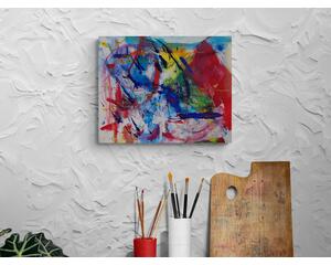 Example of what the painting would look like hanging in a furnished setting. Painting is sold unframed.